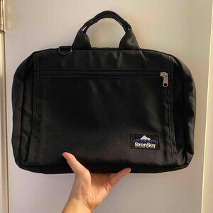 vintage Brentley / Brenthaven black laptop briefcase crossbody shoulder bag